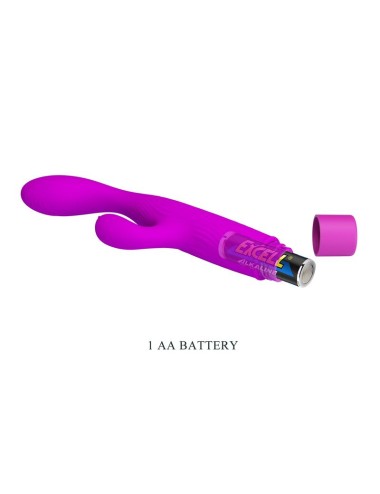 PRETTY LOVE - JENE DUAL STIMULATION G-SPOT AND CLITORAL VIBRATOR PURPLE