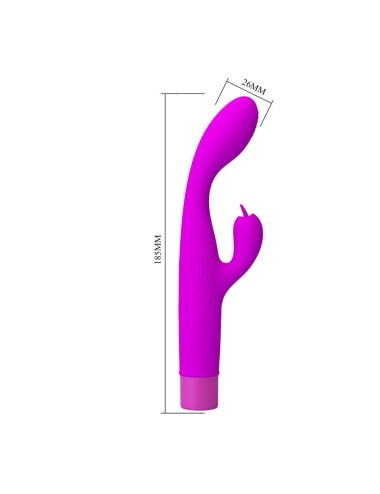 PRETTY LOVE - JENE DUAL STIMULATION G-SPOT AND CLITORAL VIBRATOR PURPLE