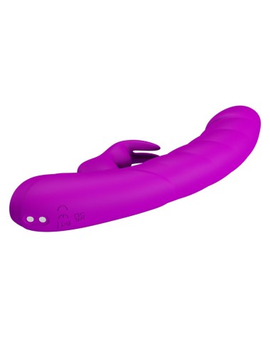 PRETTY LOVE - MONICA RECHARGEABLE DUAL STIMULATION G-SPOT AND CLITORAL VIBRATOR PURPLE
