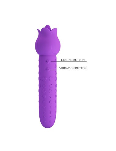 PRETTY LOVE - DANNELL RECHARGEABLE ORAL AND CLITORAL STIMULATOR VIBRATOR PURPLE