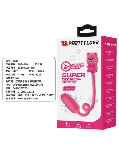 PRETTY LOVE - OLSON RECHARGEABLE BULLET VIBRATOR WITH WIRED CONTROLLER PINK