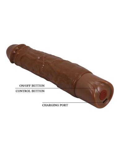 PRETTY LOVE - OWEN REALISTIC VIBRATOR 22.5 CM Ø 4.5 CM BROWN