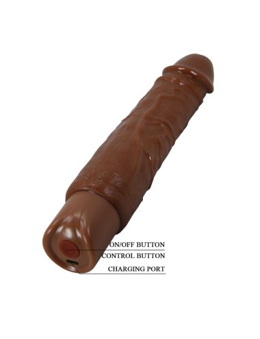 PRETTY LOVE - DUKE REALISTIC VIBRATOR 23.5 CM Ø 4.8 CM BROWN