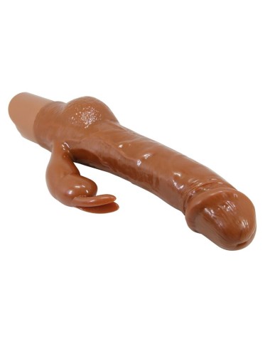PRETTY LOVE - ELLISON REALISTIC RABBIT VIBRATOR 22.6 CM Ø 4.2 CM BROWN