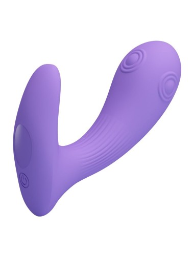 PRETTY LOVE - ANDROMEDA RECHARGEABLE DUAL STIMULATION VIBRATOR PURPLE