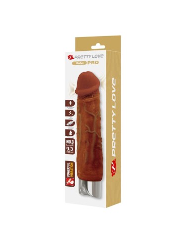 PRETTY LOVE - PRO REALISTIC VIBRATOR 23.5 CM Ø 4.8 CM BROWN