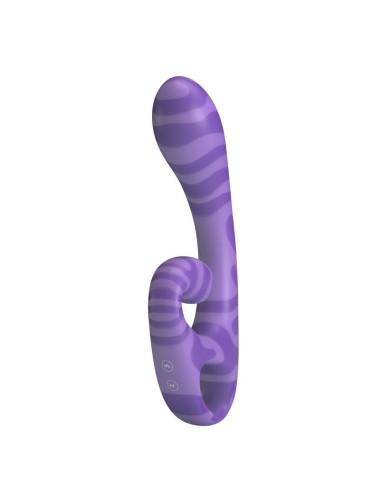 PRETTY LOVE - SUMMER DOUBLE-ENDED VIBRATOR WITH HANDLE 19 CM Ø 3.5 CM PURPLE