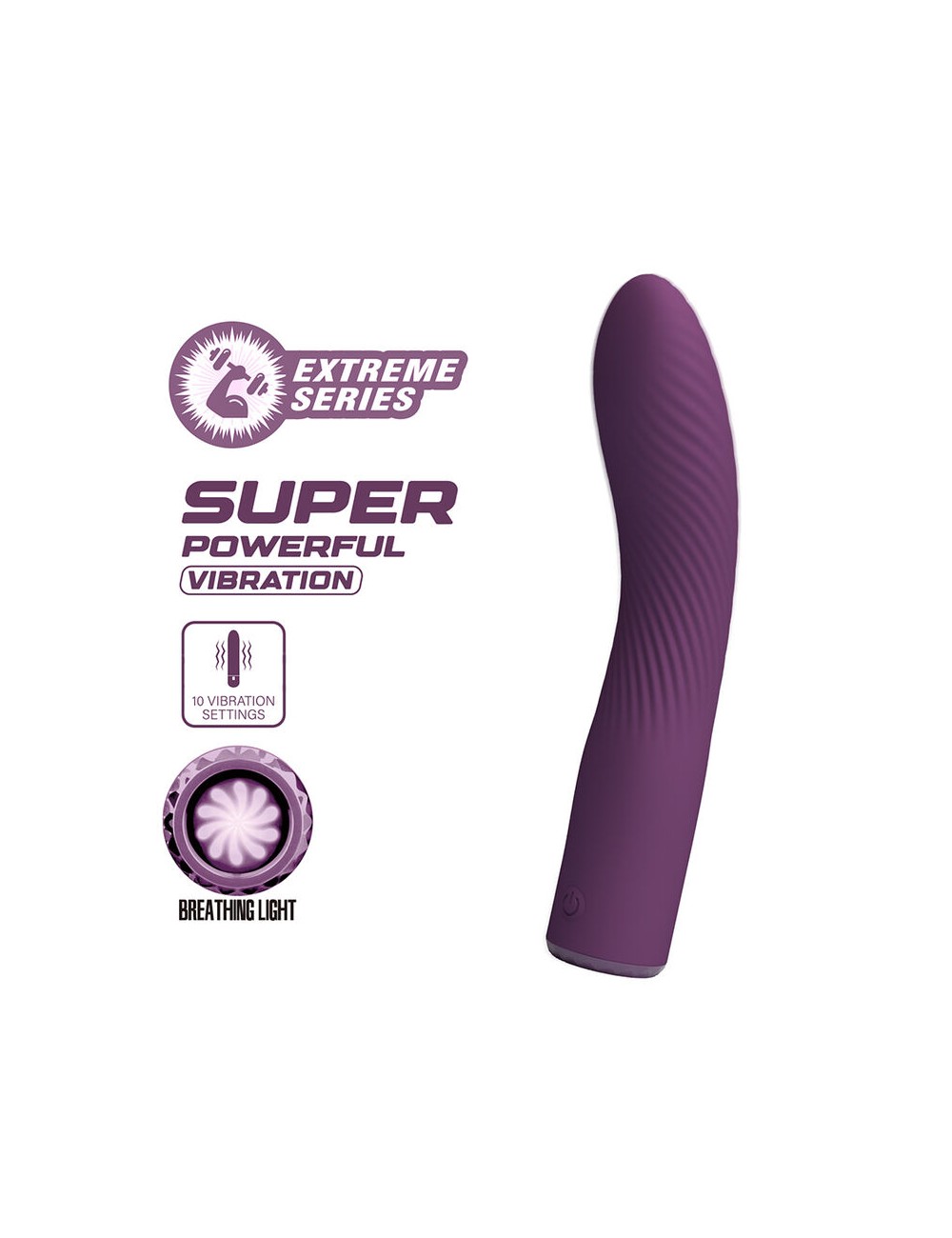 PRETTY LOVE - KISSELL RECHARGEABLE VIBRATOR 10 FUNCTIONS PURPLE