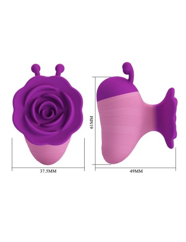 PRETTY LOVE - LITTLE BEE RECHARGEABLE CLITORAL STIMULATOR 7 MODES PURPLE-PINK