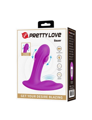 PRETTY LOVE - BAUER RECHARGEABLE PROSTATE MASSAGER 12 MODES PURPLE