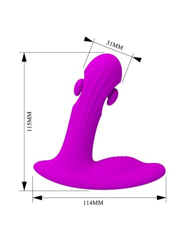 PRETTY LOVE - BAUER RECHARGEABLE PROSTATE MASSAGER 12 MODES PURPLE