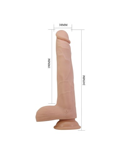 PRETTY LOVE - NOLAN THRUSTING & ROTATING VIBRATING DILDO REMOTE CONTROL 24.5 CM Ø 5 CM NATURAL