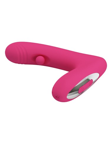 PRETTY LOVE - DUDEN RECHARGEABLE SILICONE VIBRATOR 12 VIBRATION MODES AND 3 ROCKING MODES PINK