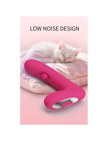 PRETTY LOVE - DUDEN RECHARGEABLE SILICONE VIBRATOR 12 VIBRATION MODES AND 3 ROCKING MODES PINK