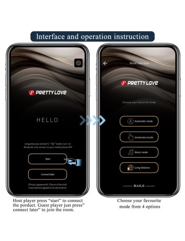 PRETTY LOVE - ANTHONY APP CONTROL ANAL AND PERINEUM VIBRATOR BLACK