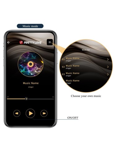 PRETTY LOVE - ANTHONY APP CONTROL ANAL AND PERINEUM VIBRATOR BLACK