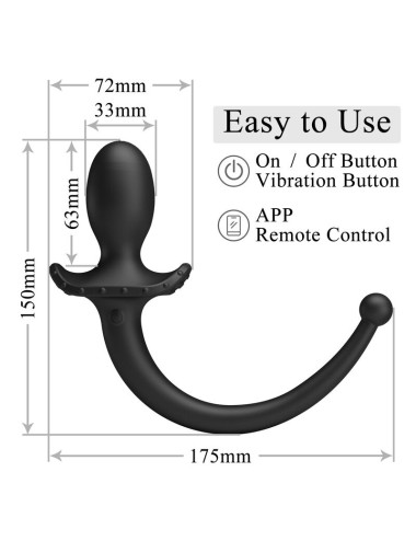 PRETTY LOVE - ANTHONY APP CONTROL ANAL AND PERINEUM VIBRATOR BLACK