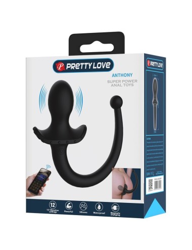 PRETTY LOVE - ANTHONY APP CONTROL ANAL AND PERINEUM VIBRATOR BLACK