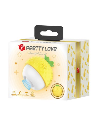 PRETTY LOVE - RECHARGEABLE SUCTION AND THRUSTING CLITORAL STIMULATOR YELLOW