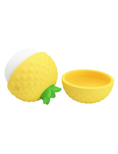 PRETTY LOVE - RECHARGEABLE SUCTION AND THRUSTING CLITORAL STIMULATOR YELLOW