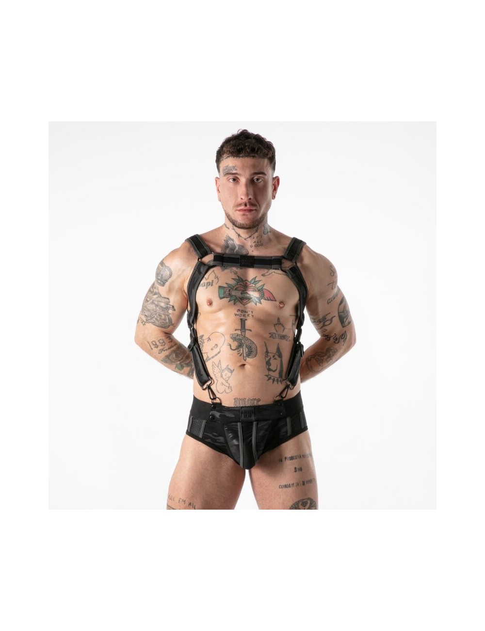 LOCKER GEAR - FULL MILITARY ACCESS HARNESS BLACK S/M
