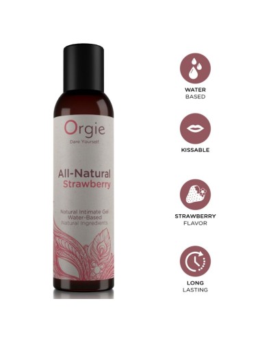 ORGIE - ALL-NATURAL STRAWBERRY KISSABLE WATER-BASED INTIMATE GEL 150 ML