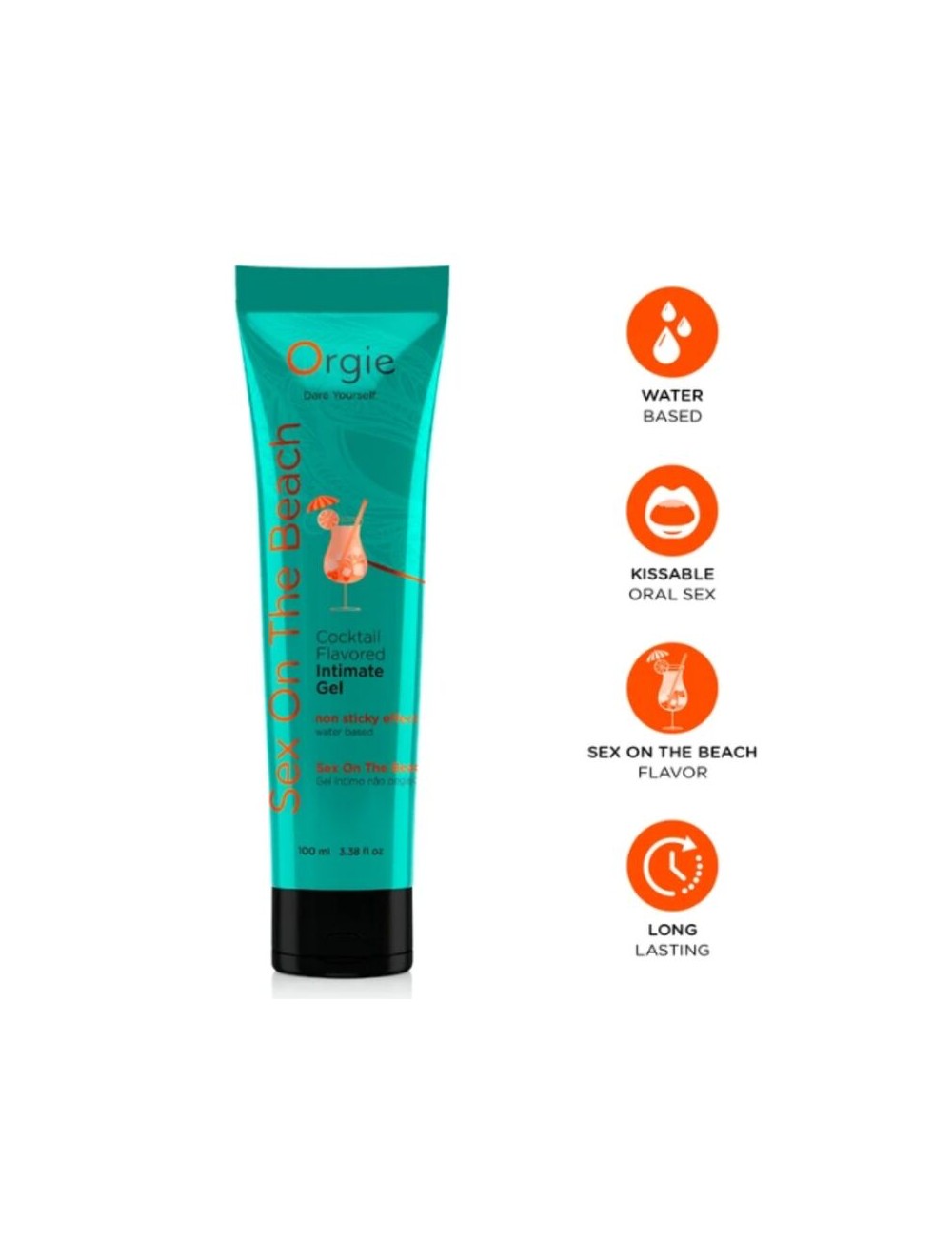 ORGIE - LUBE TUBE COCKTAIL SEX ON THE BEACH KISSABLE WATER-BASED INTIMATE GEL 100 ML