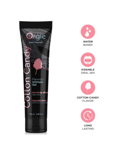 ORGIE - LUBE TUBE COTTON CANDY KISSABLE WATER-BASED INTIMATE GEL 100 ML
