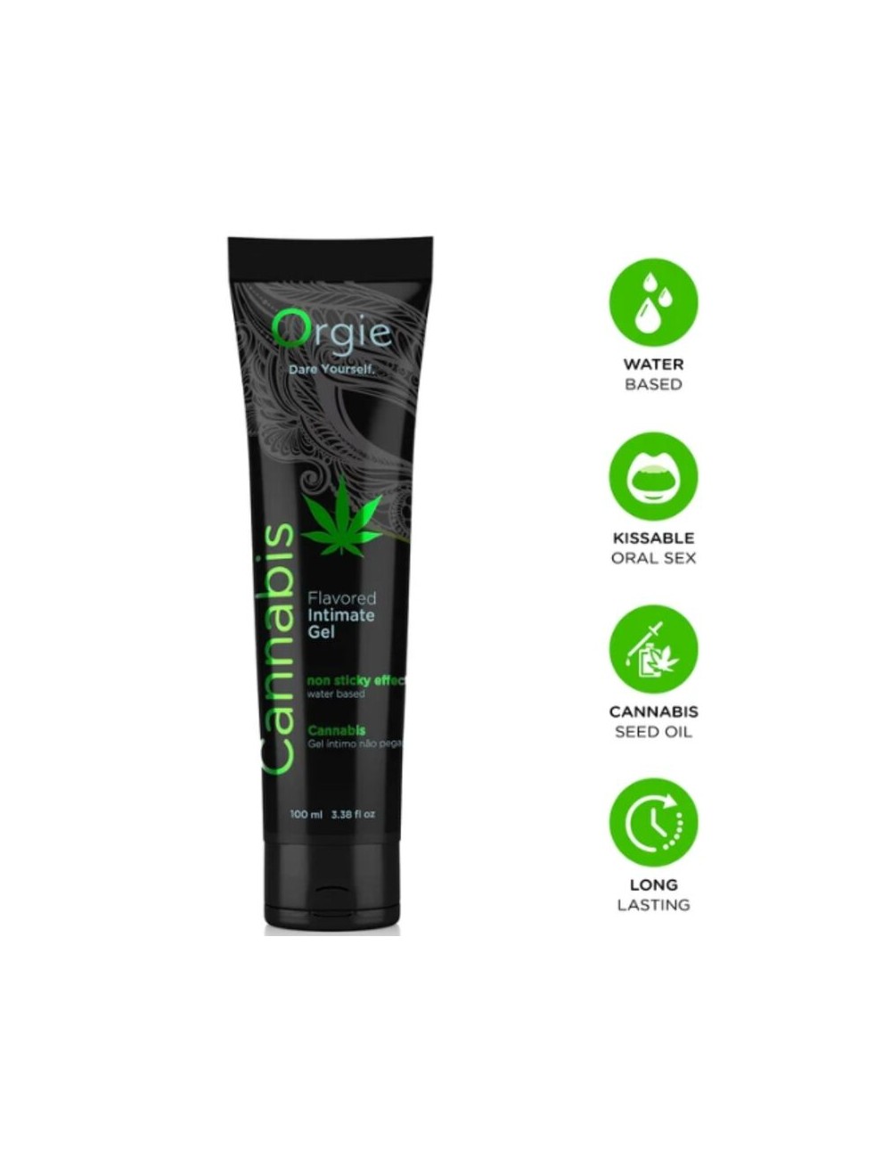 ORGIE - LUBE TUBE CANNABIS KISSABLE WATER-BASED INTIMATE GEL 100 ML