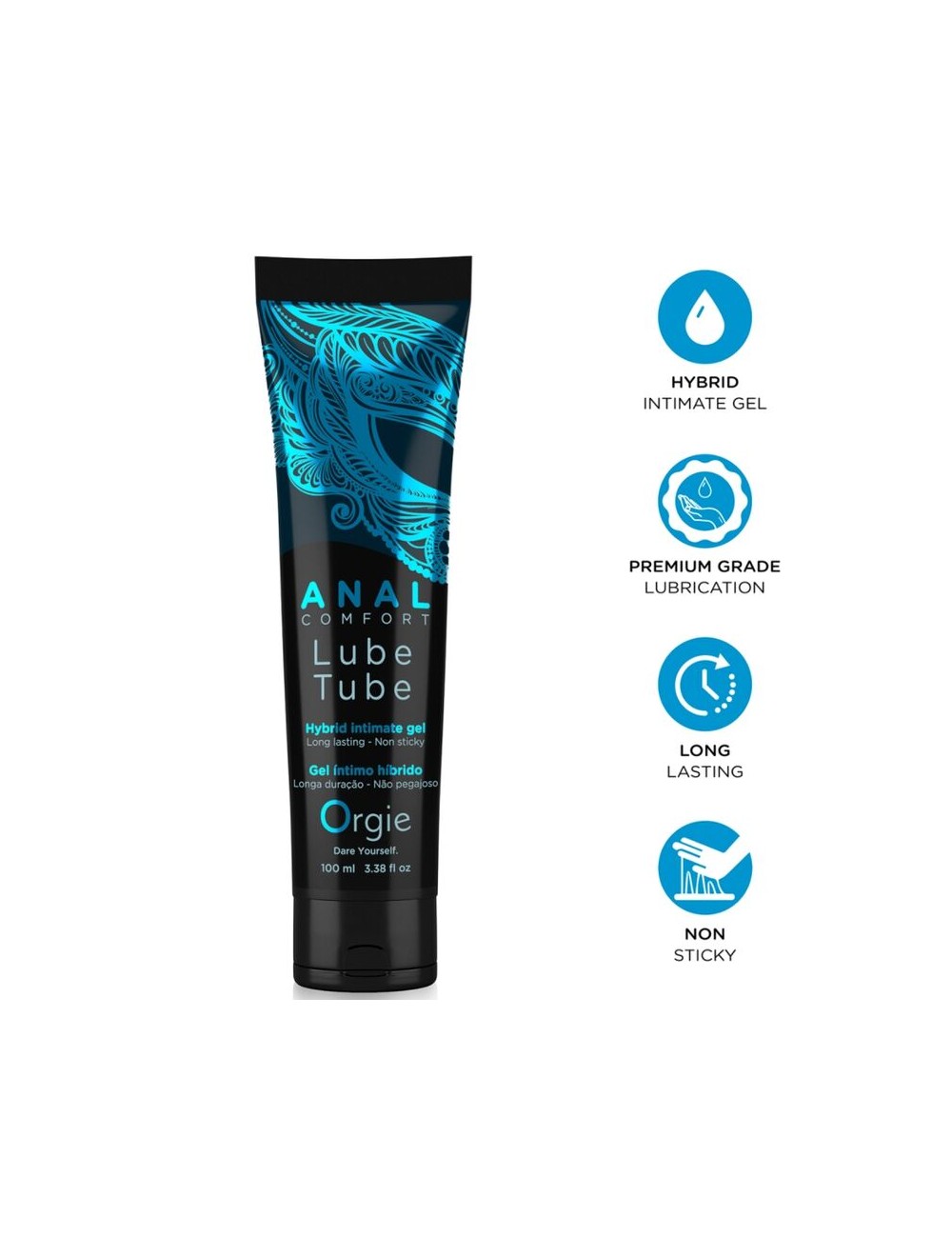 ORGIE - LUBE TUBE ANAL COMFORT HYBRID INTIMATE GEL FOR ANAL SEX 100 ML