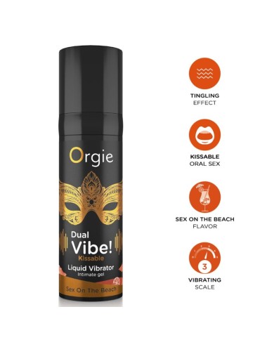 ORGIE - DUAL VIBE! SEX ON THE BEACH KISSABLE LIQUID VIBRATOR 15 ML
