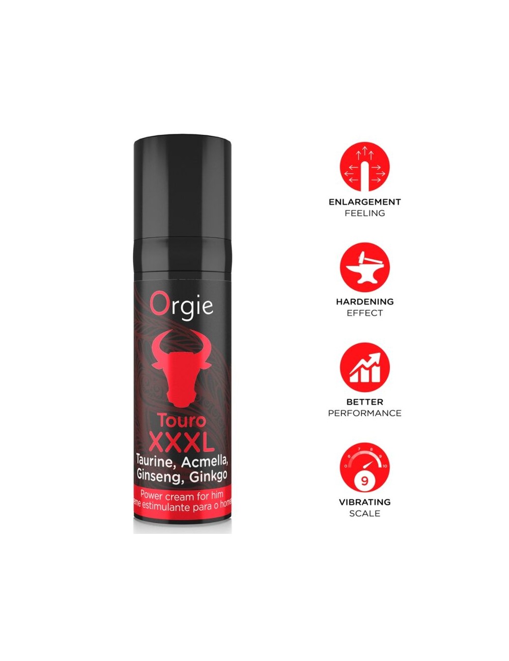 ORGIE - TOURO XXXL ERECTION ENHANCER AND ENLARGER CREAM 15 ML