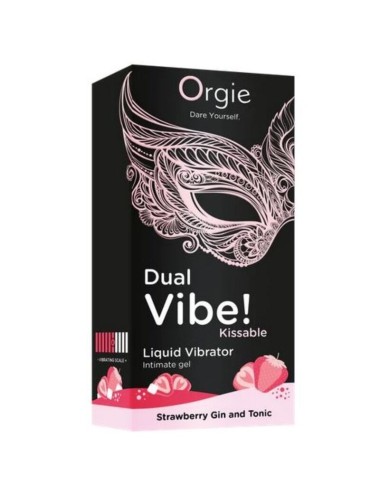 ORGIE - DUAL VIBE! STRAWBERRY GIN AND TONIC KISSABLE LIQUID VIBRATOR 15 ML