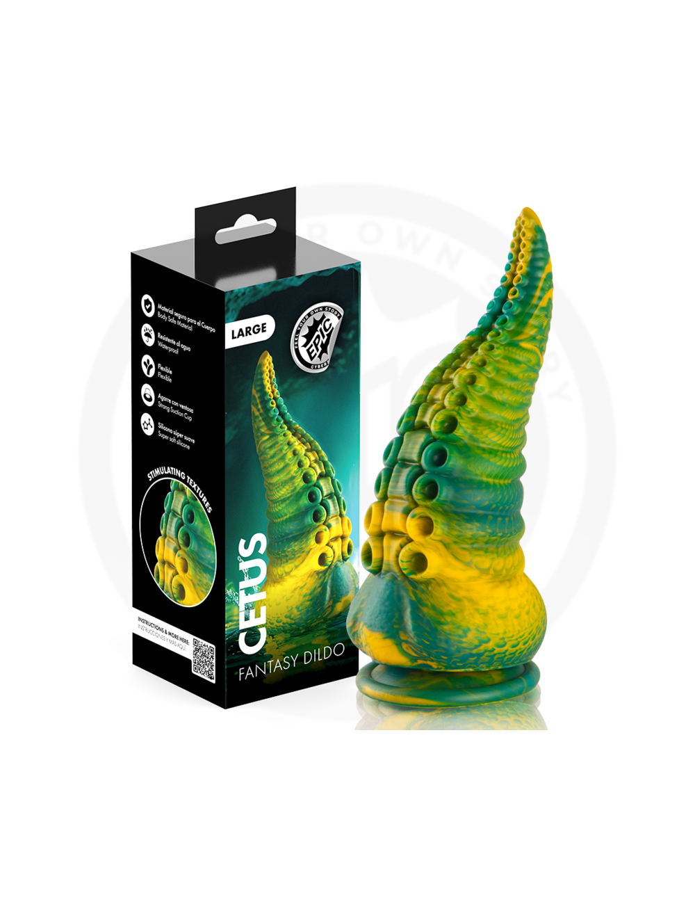 EPIC - CETUS GREEN TENTACLE DILDO LARGE SIZE