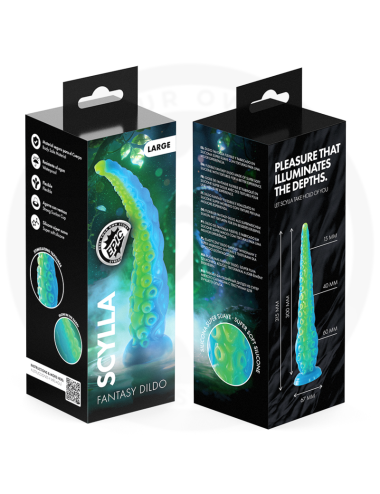 EPIC - SCYLLA FLUORESCENT THIN TENTACLE DILDO LARGE SIZE