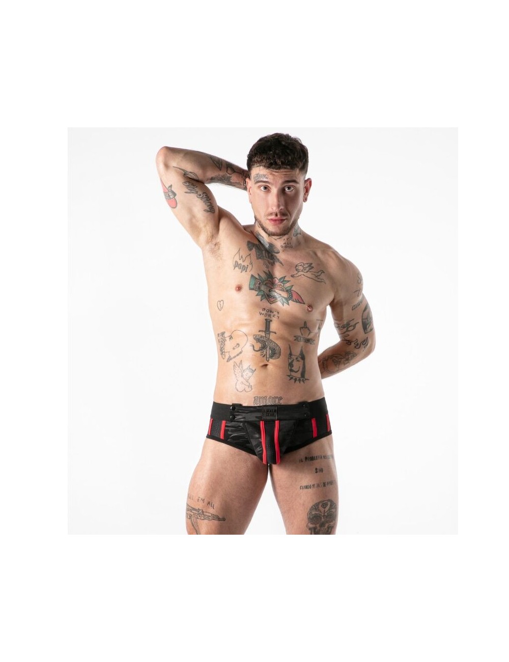 LOCKER GEAR - FULL MILITARY ACCESS JOCK BRIEF RED XL