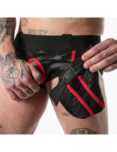 LOCKER GEAR - FULL MILITARY ACCESS JOCK BRIEF RED XL