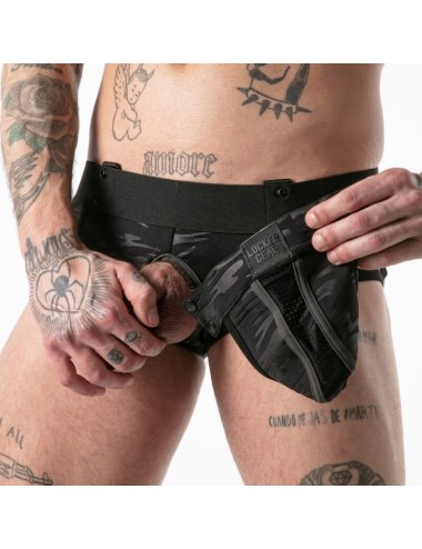LOCKER GEAR - FULL MILITARY ACCESS JOCK BRIEF BLACK S