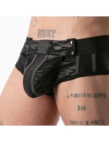 LOCKER GEAR - FULL MILITARY ACCESS JOCK BRIEF BLACK L