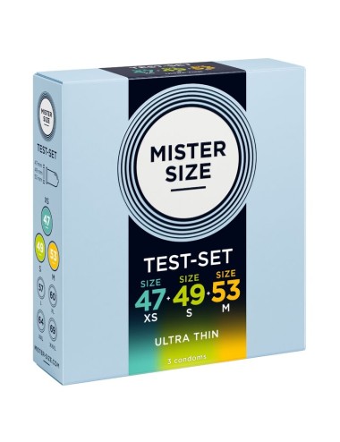 MISTER SIZE - PACK SAMPLE CONDOM SIZE 47-49-53 MM (3 UNITS)