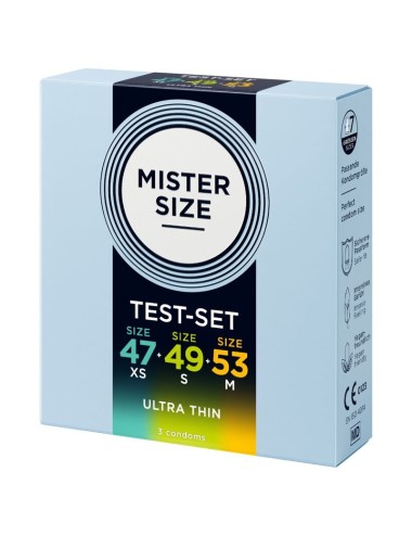 MISTER SIZE - PACK SAMPLE CONDOM SIZE 47-49-53 MM (3 UNITS)