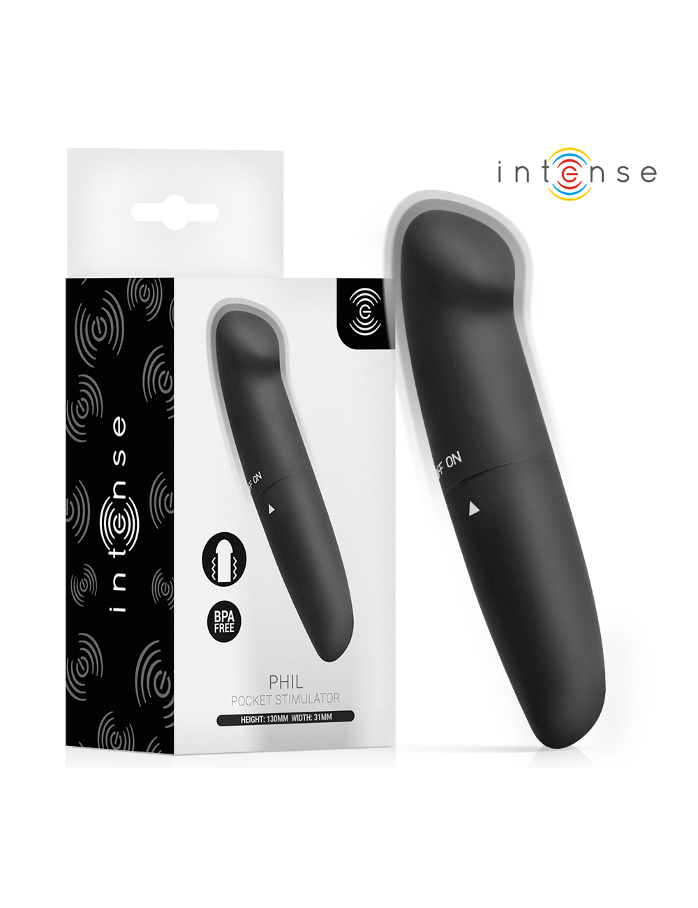 INTENSE - PHIL G-SPOT VIBRATOR BLACK 13 CM