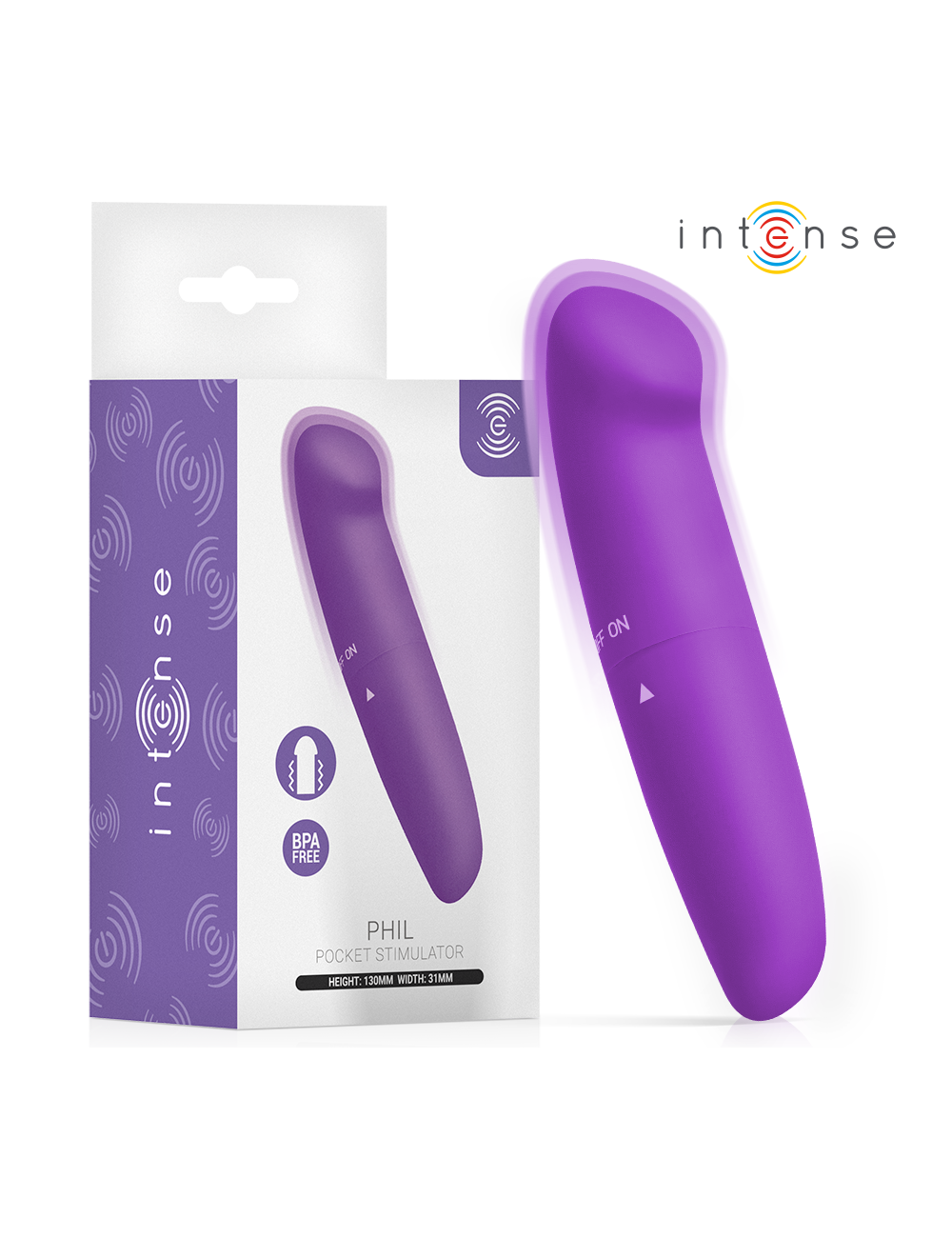 INTENSE - PHIL G-SPOT VIBRATOR PURPLE 13 CM