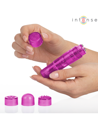 INTENSE - KURT MINI MASSAGER WITH 4 INTERCHANGEABLE HEADS PINK
