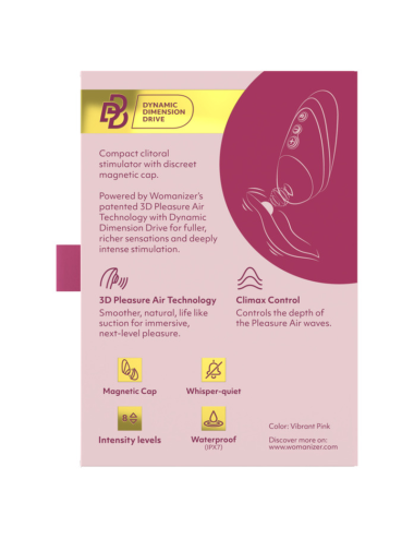 WOMANIZER - NEXT LIBERTY 3D CLITORAL STIMULATOR INTENSE PINK AIR OF PLEASURE