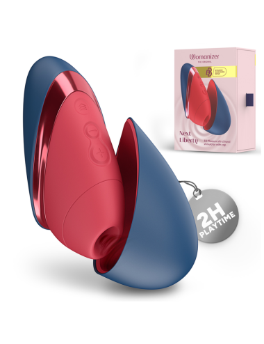 WOMANIZER - NEXT LIBERTY 3D PLEASURE AIR CLITORAL STIMULATOR BLUE/RED
