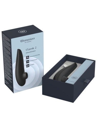 WOMANIZER - CLASSIC 2 SUCTION CLITORAL STIMULATOR 10 INTENSITY LEVELS BLACK