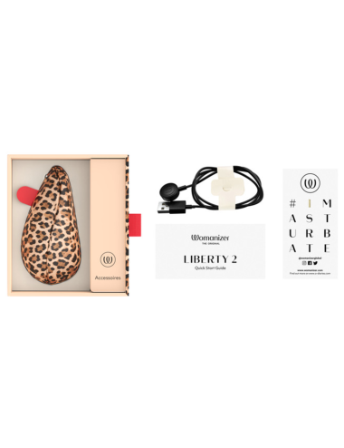 WOMANIZER - LIBERTY 2 SUCTION CLITORAL STIMULATOR 8 INTENSITY LEVELS LEOPARD PRINT