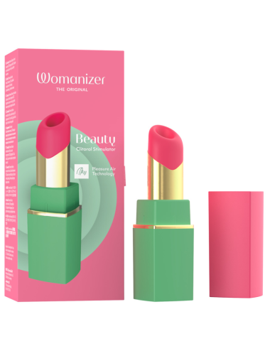 WOMANIZER - BEAUTY SUCTION CLITORAL STIMULATOR 6 INTENSITY LEVELS GREEN AND PINK