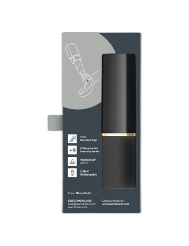 WOMANIZER - BEAUTY SUCTION CLITORAL STIMULATOR 6 INTENSITY LEVELS BLACK AND GOLD